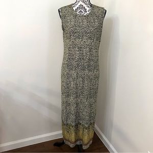 Pleat Pleat by Rafael Women Animal Print Sleeveless Long Dress size PL